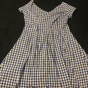 Gingham midi dress